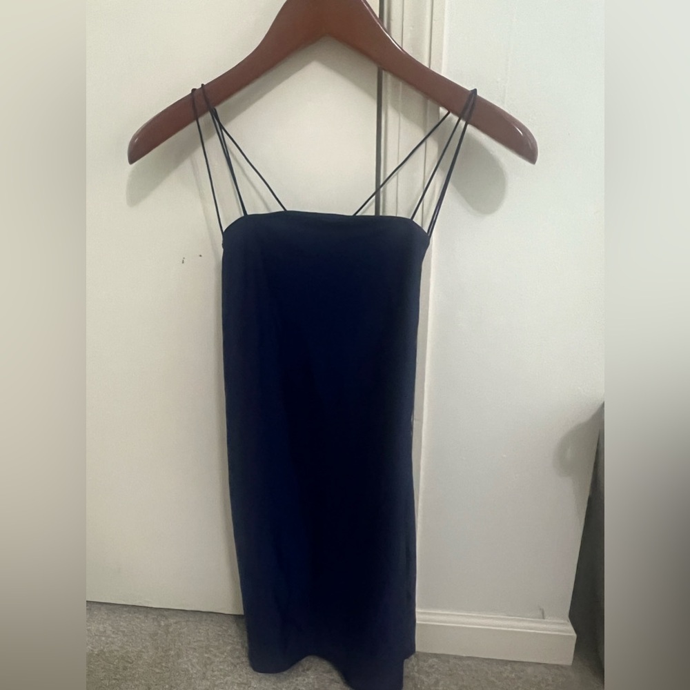 Revolve “Kiki strappy mini dress” by Superdown color Navy size M